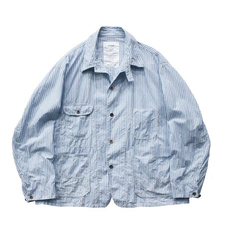 H.UNIT "stripe shirtalls" (blue) unisex