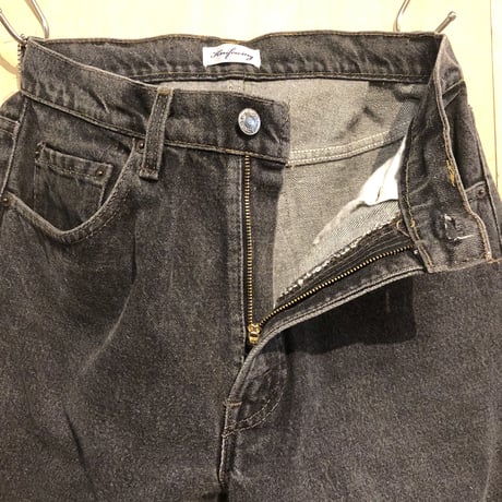 KNIFEWING"USA505 tuck tapered wide pants"S-A(blk) unisex