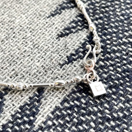 MANANAS jewelry "silver tube beads anklet"(unisex)