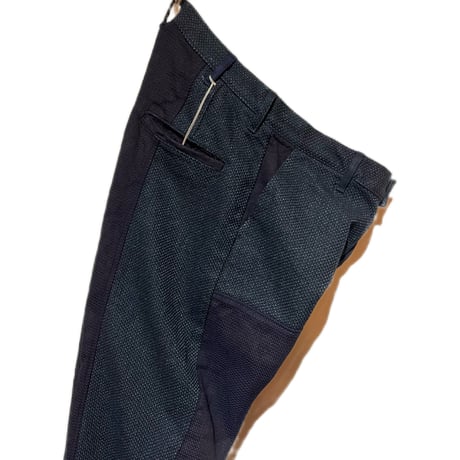 FUNSET OF ART “indigo sashiko patchwork genova pants"(indigo)unisex
