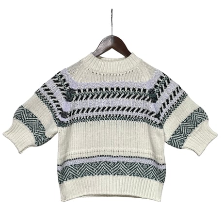 ASEEDONCLOUD"family traditions knit tops"(off white)women's