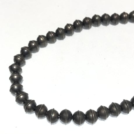 indian jewelry "Old Navajo Silver Beaded Necklace"