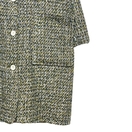TigreBrocante"ribbon tweed collarless coat"(green)women's