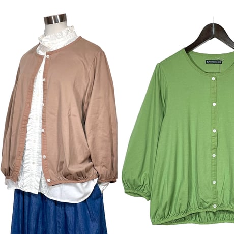 TigreBrocante"swae 天竺 ballon cardigan"(mist green)women's