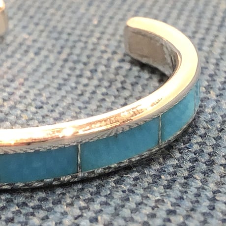 indian jewelry "Larry Loretto(zuni)"tq inlay bangle