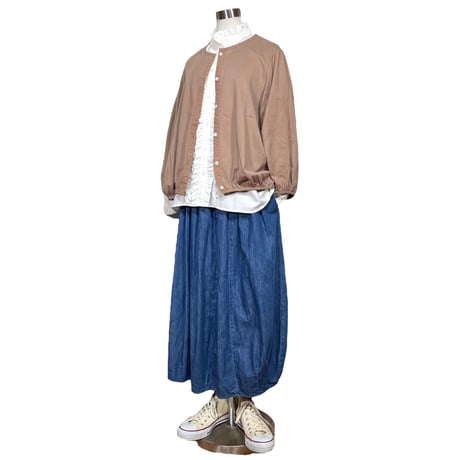 TigreBrocante"swae 天竺 ballon cardigan"(mocha)women's