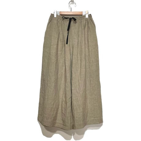 Linen ya"linen wide pants"(beige)women's