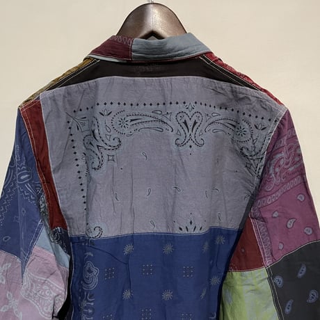 Slow Hands "bandana patch work coat"(ice gray asst)unisex-(M)