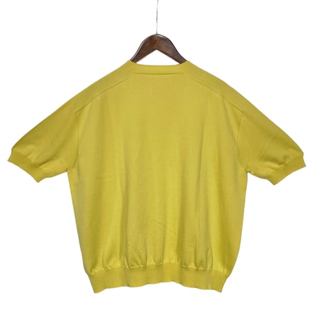 Linen ya(as it is)"crewneck short sleeve cotton knit"(yellow)women's