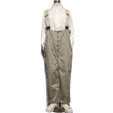 TigreBrocante "10oz coma chino liner salopette"(beige) women's