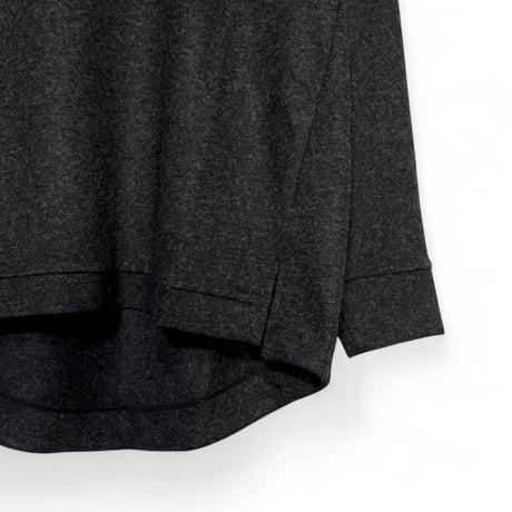 TigreBrocante"wool knit 天竺 solid switch stand long sleeve T"(women's)
