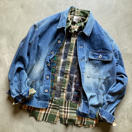 yoused "flannel PW dress shirts"1A(one)unisex