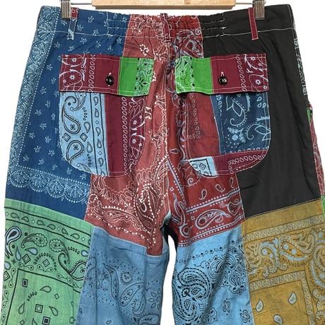 Slow Hands ”bandana patchwork army pants" (unisex)size-L