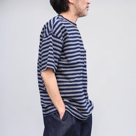 TigreBrocante"indigo border venice beach short sleeve T"(indigo)unisex