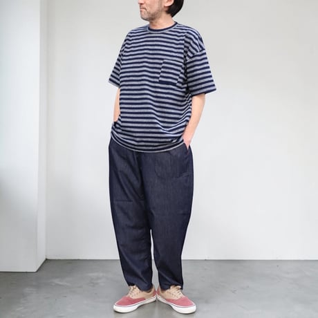 TigreBrocante"indigo border venice beach short sleeve T"(indigo)unisex