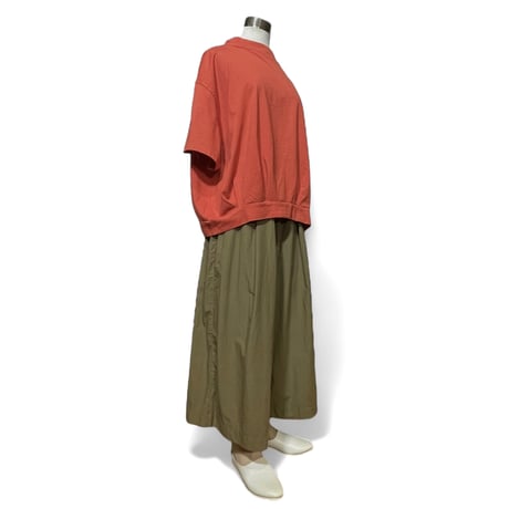 TigreBrocante"80typewriter big tuck culottes“(olive drab)women's