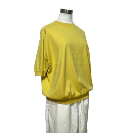 Linen ya(as it is)"crewneck short sleeve cotton knit"(yellow)women's