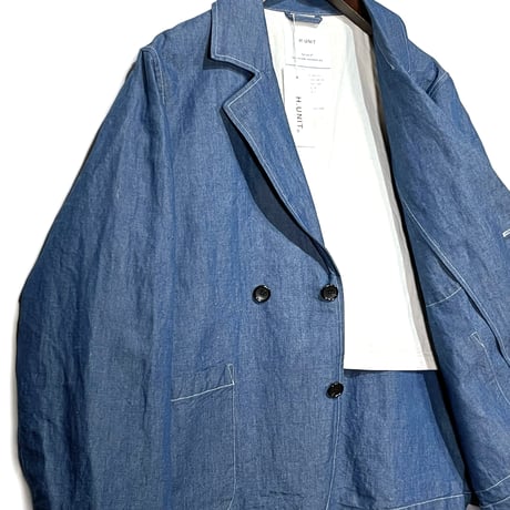 H.UNIT "C/L chambray easy jacket"(indigo) unisex