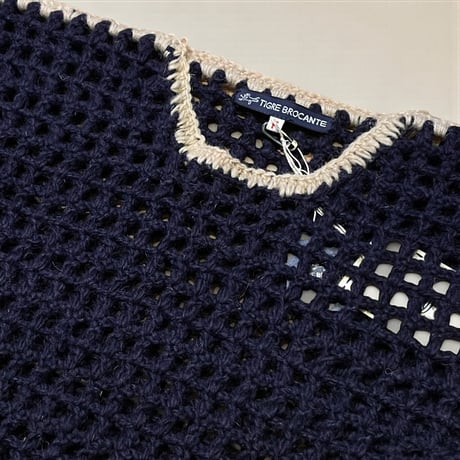 TigreBrocante"net work venice sweater"(navy)unisex