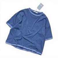 amne "TWISTED JERSEY" half sleeve bottie(blue)unisex