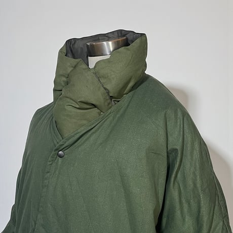 Slow Hands"recycle tent down neck warmer"(olive×olive)unisex