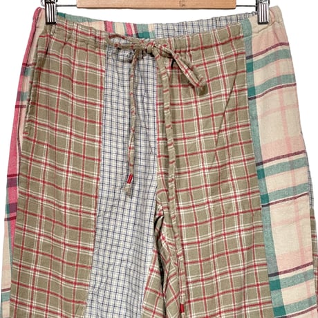 TigreBrocante"nel check mix tagosaku long ppants“(pink mix) unisex