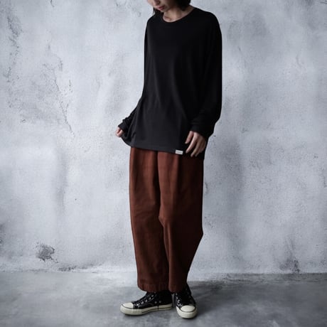 COLINA CAPERTICA "Natural Dyed Amunzen Check Peg Top Easy Pants"(弁柄染) unisex
