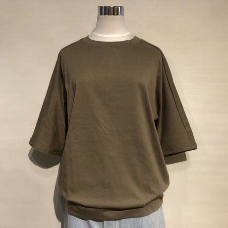 SlowHands ”cotton relax tee"(khaki) womens