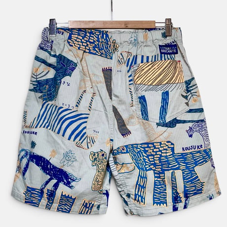TigreBrocante "livery animals print herringbone easy shors" (unisex)