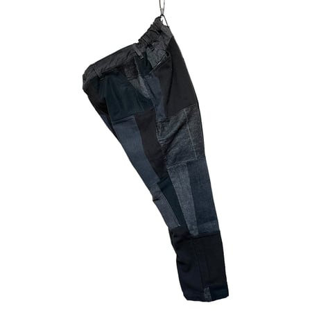 FUNSET OF ART "black patchwork karusan 5P pants"(black)unisex-M