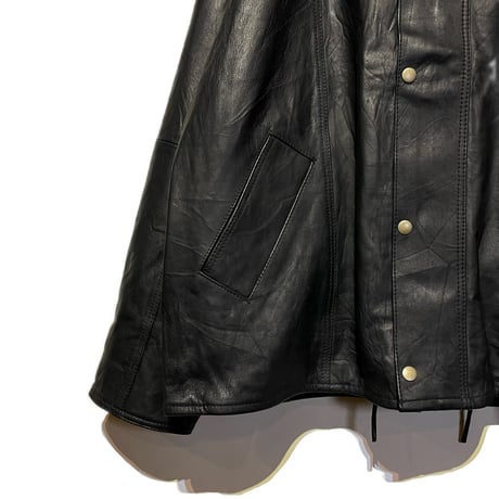 yoused"all leather drivers jacket"(black)unisex