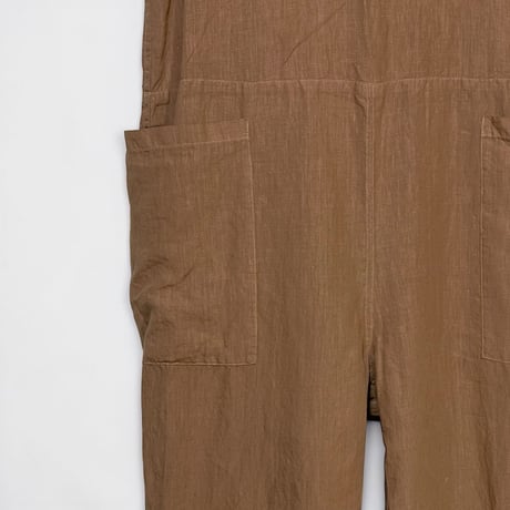 TigreBrocante"high density linen v-neck box salopette"(beige)women's