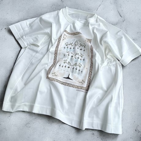 ASEEDONCLOUD"shokuonshitsu T-shirts Family tree print"(off white)unisex