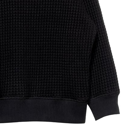 Jackman"cotton big waffle crew neck"(black) unisex