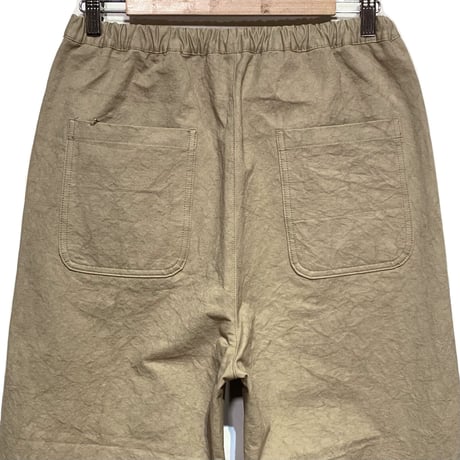 Linen ya"straight baker pants"(beige)women's