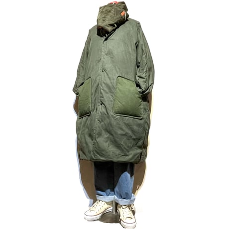 Slow Hands "recycle tent down coat"(olive)S-B unisex
