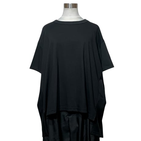 CAERULA PER LIGHTS"30 jersey back flare T"(black)women's