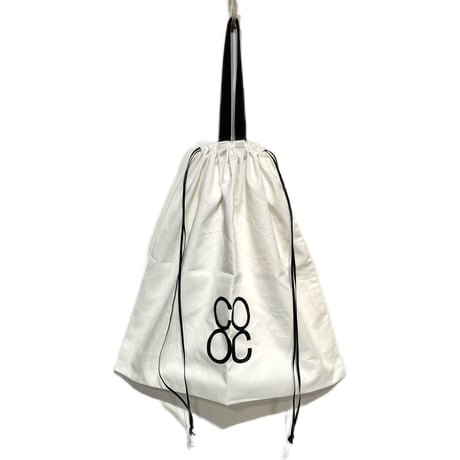 Courtney orla "slope tote w shoulder handle" PVC×LEATHER (navy×ivory)