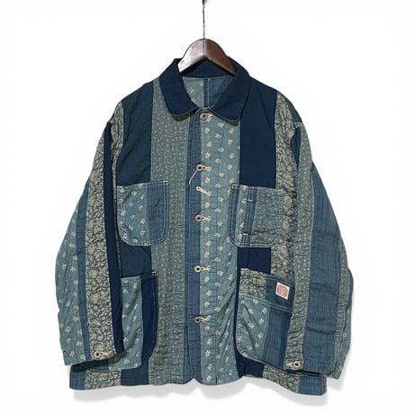 FUNSET OF ART “indigo 抜染 patchwork coveralls"(indigo)unisex