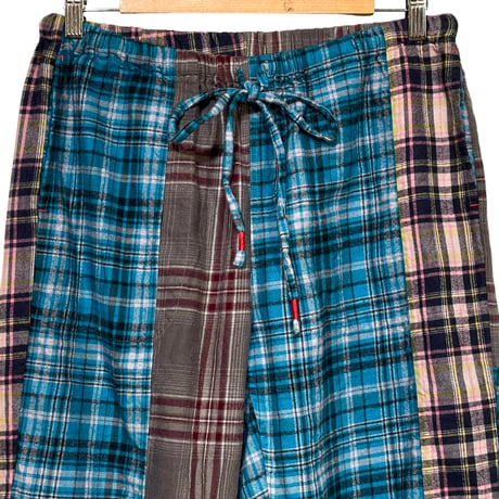 TigreBrocante"nel check mix tagosaku long pants“(dark mix) unisex