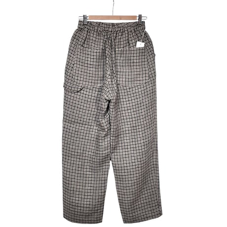 H.UNIT"Wool check work easy pants"(gary) unisex