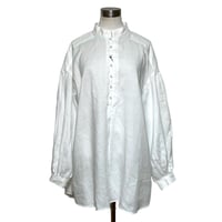 CAERULA PER LIGHTS"ramie canvas shirts"(white)unisex