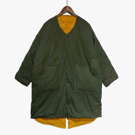 Slow Hands "recycle tent down coat for archive exclusive"(olive×mustard)S-A(unisex)