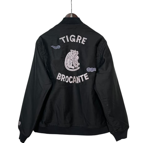 TigreBrocante”KU embroidery moleskin army rib jacket“(black)unisex