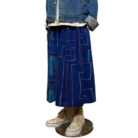 TigreBrocante"ficelle long skirt"(blue)women's