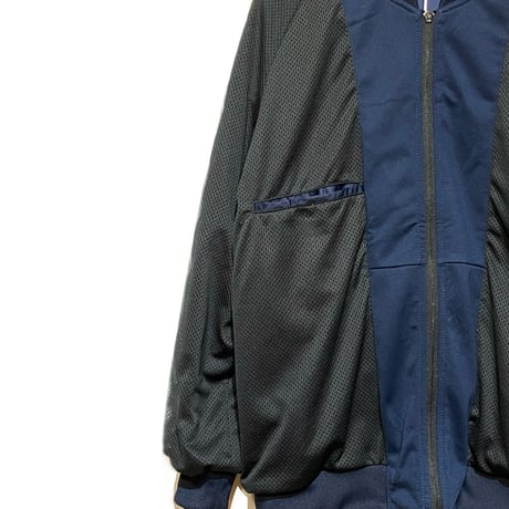 yoused"patchwork loose jog top"(navy.B)unisex