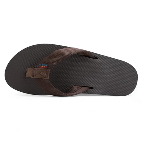 RAINBOW SANDALS"double layer classic rubber soft top"(brown)men's