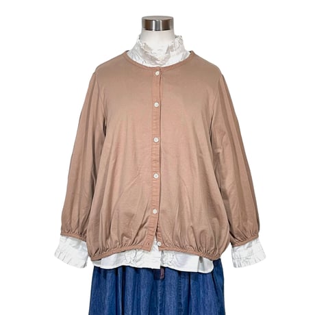 TigreBrocante"swae 天竺 ballon cardigan"(mocha)women's