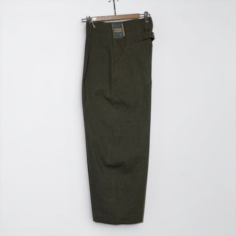 ASEEDONCLOUD"linen×cotton Handwerker wide trousers" (khaki) unisex
