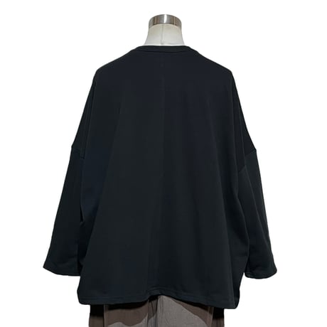 Linen ya"delave cardigan"(black)women's